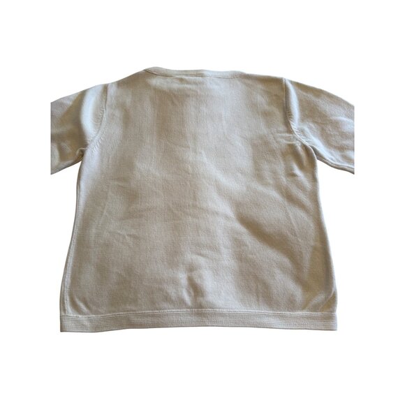 Liz Claiborne Ivory Knit Pullover Sweater Women’s XL 100% Cotton Button Detail - Picture 11 of 14